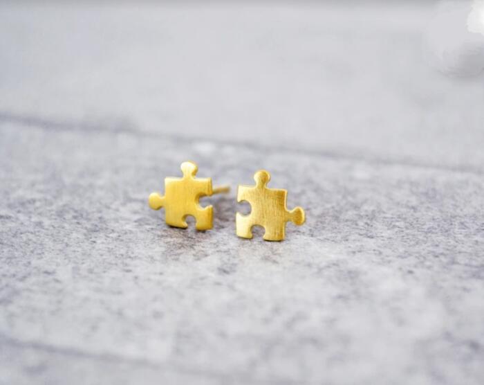 Puzzle pins _ σκουλαρίκια - Image 2