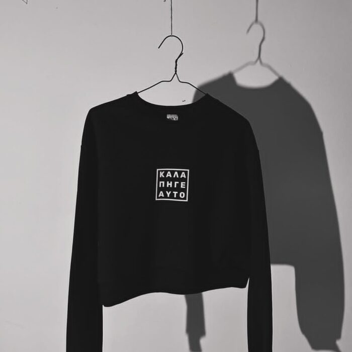 Καλα πηγε αυτο _ μακρυμανικο crop φουτερ