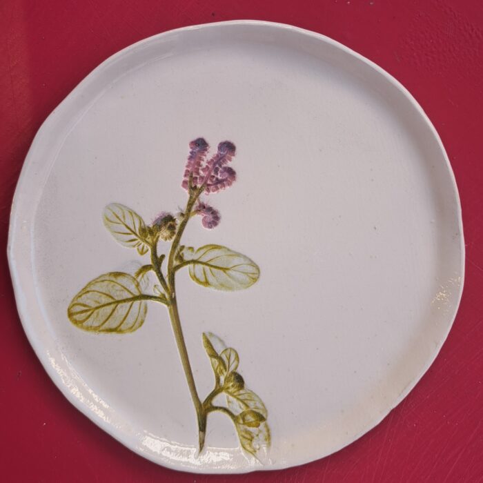 Flowers _ ceramic plate m16cm
