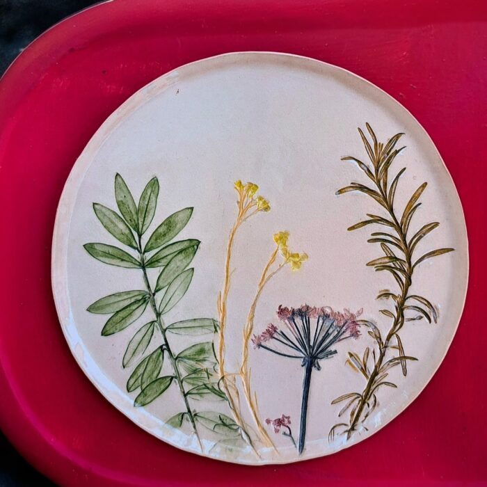 Flowers _ plate/platter 24cm