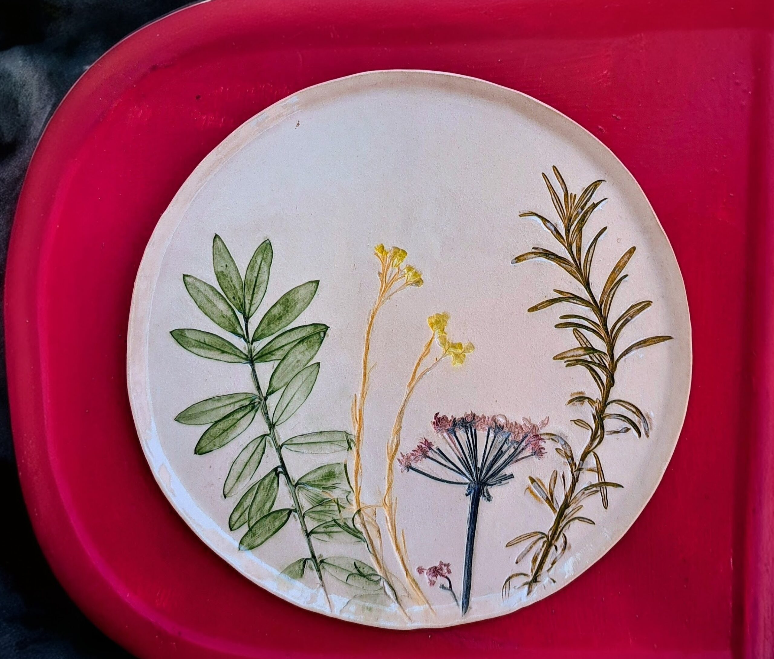 Flowers _ plate/platter 24cm