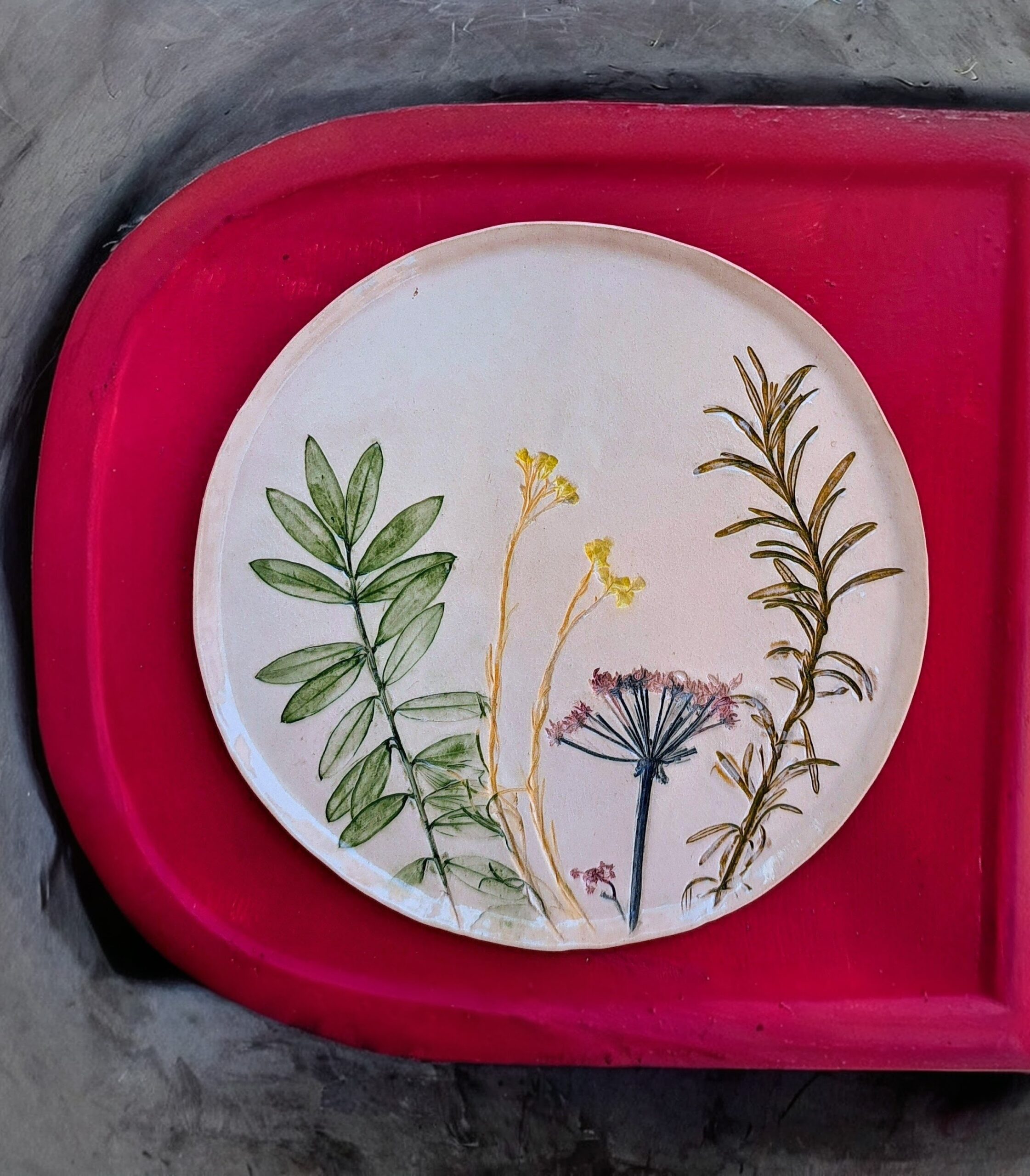 Flowers _ plate/platter 24cm - Image 4