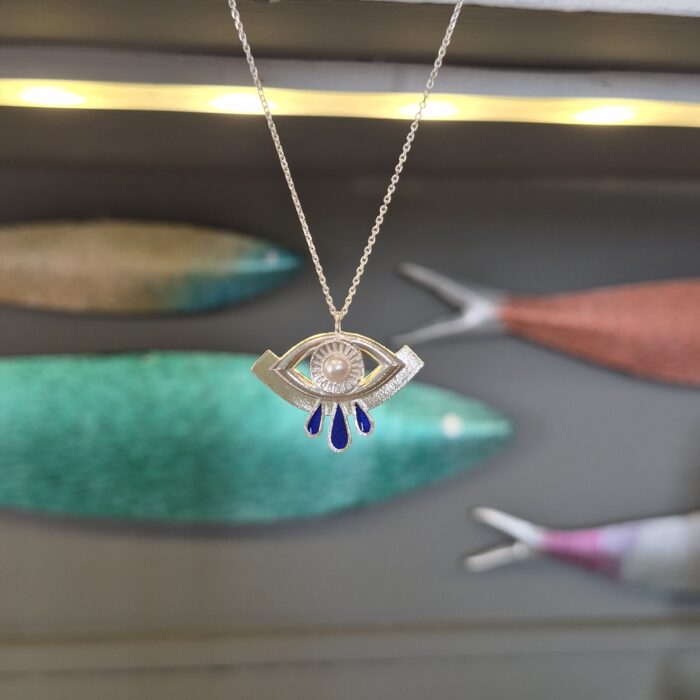 Eye charm necklace _ πέρλα
