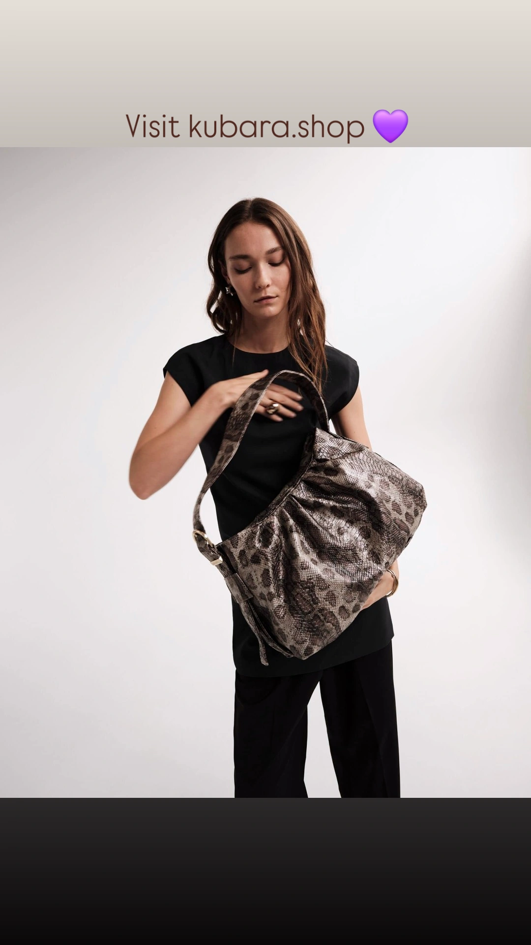 Beige snake Sky bag _ τσάντα - Image 2