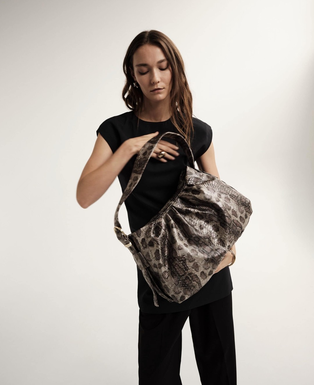 Beige snake Sky bag _ τσάντα - Image 5